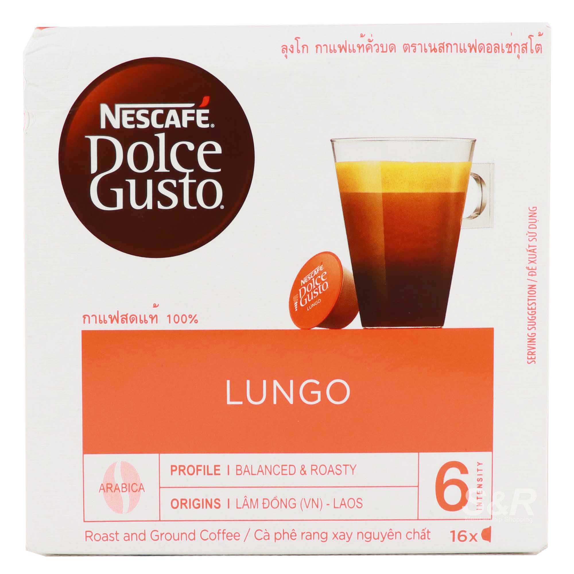 Nescafe Dolce Gusto Lungo Coffee 16 tubs